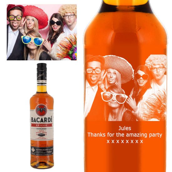 Photo Engraved Bacardi Spiced Rum 70cl