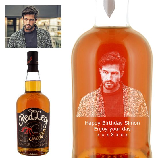 Photo Engraved Red Leg Spiced Rum 70cl