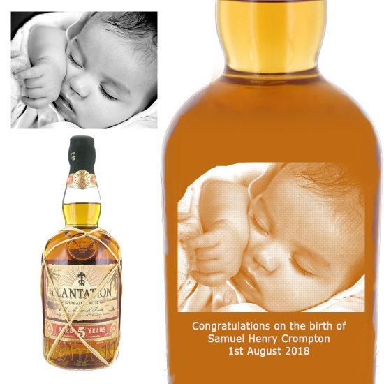 Photo Engraved Plantation 5 Year Old Rum 70cl