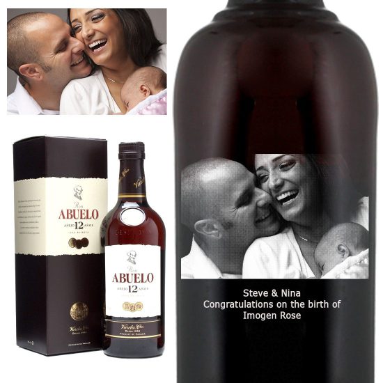 Photo Engraved Ron Abuelo 12 Year Old Rum 70cl