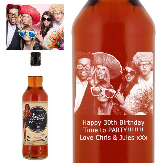 Photo Engraved Sailor Jerry Spiced Rum 70cl