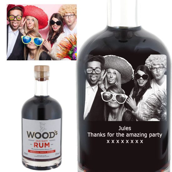 Photo Engraved Wood's Old Navy Dark Rum 70cl
