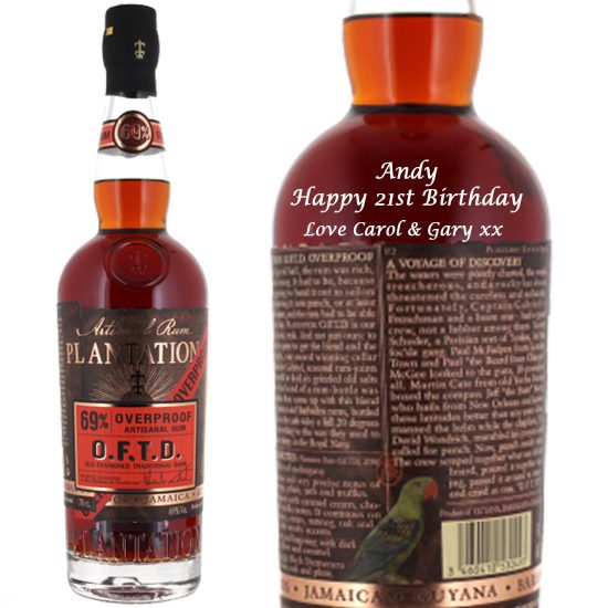 Personalised Plantation O.F.T.D. Rum 70cl