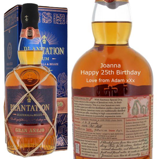 Personalised Plantation Gran Anejo Guatemala & Belize Rum 70cl