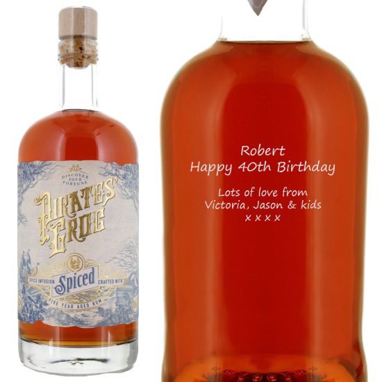 Personalised Pirate's Grog Spiced Rum 70cl