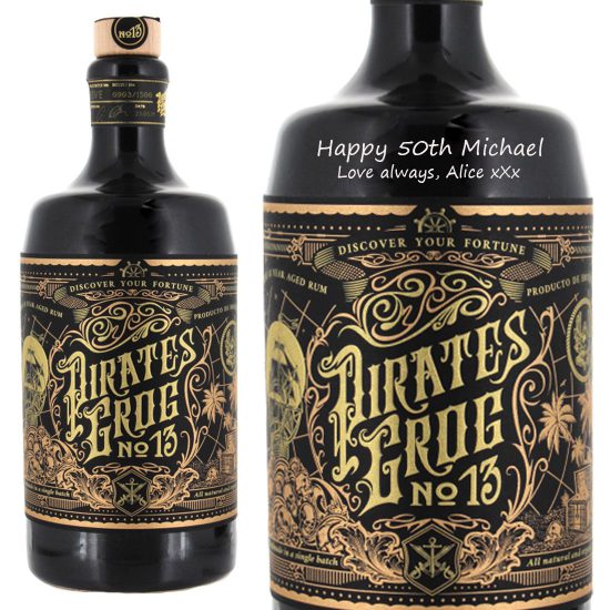Personalised Pirate's Grog No.13 Rum 70cl