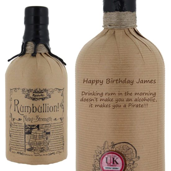 Personalised Rumbullion Navy Strength Rum 70cl