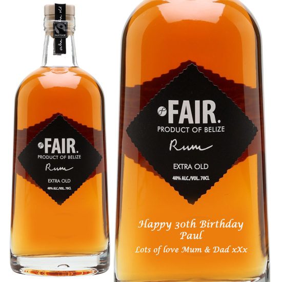 Personalised Fair Belize 5 Year Old Rum 70cl