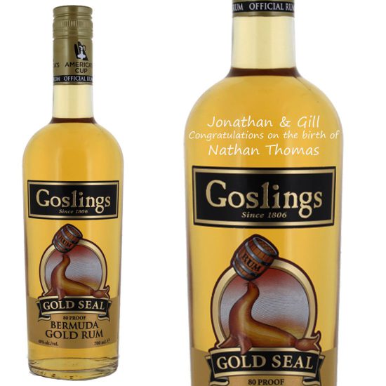 Personalised Goslings Gold Seal Rum 70cl