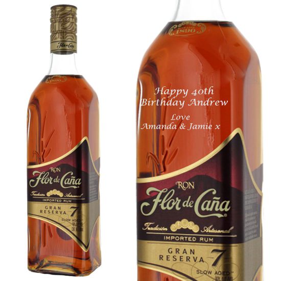 Personalised Flor de Cana 7 Year Old Grand Reserve Rum 70cl