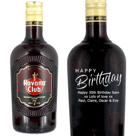 Personalised Havana Club 7 Year Old Rum 70cl