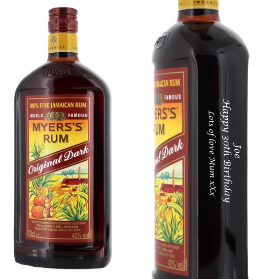Personalised Myers Original Dark Rum 70cl