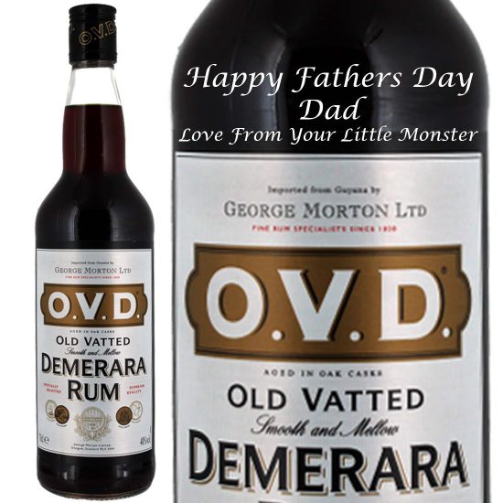 Personalised Mortons O.V.D Rum 70cl