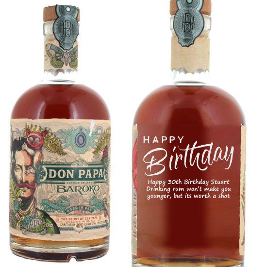 Personalised Don Papa Baroko Rum 70cl