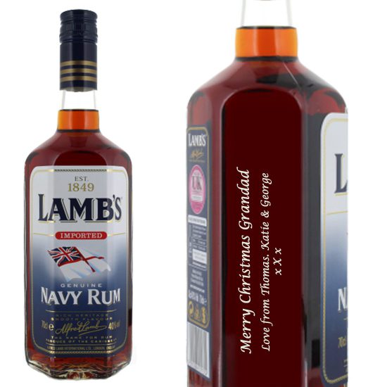 Personalised Lambs Navy Rum 70cl