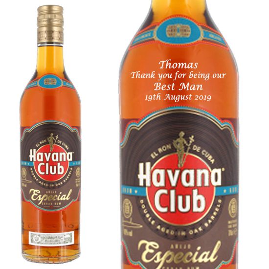 Personalised Havana Club Especial Rum 70cl