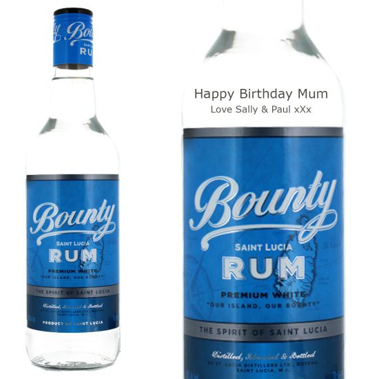 Personalised Bounty White Rum 70cl