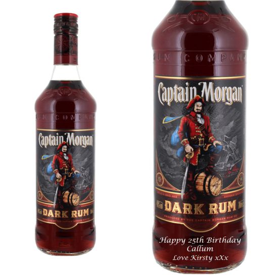 Personalised Captain Morgan Dark Rum 70cl