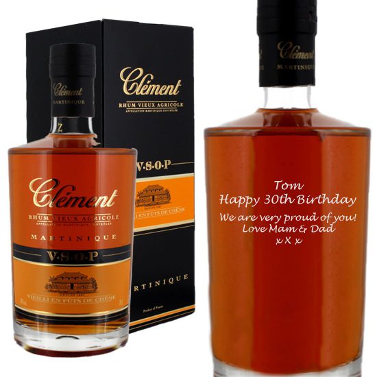 Personalised Clement VSOP Gold Rum 70cl