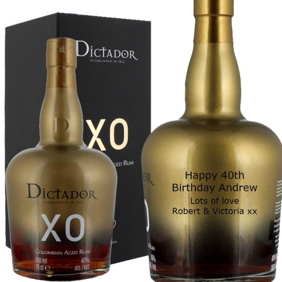 Personalised Dictador XO Perpetual Rum 70cl