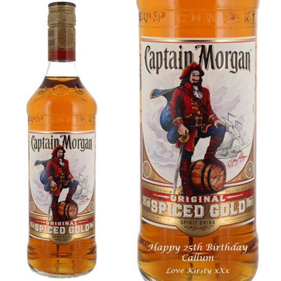 Personalised Captain Morgan Spiced Rum 70cl