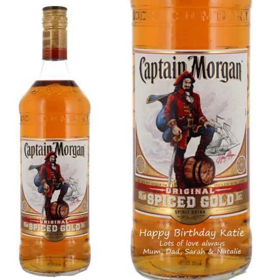 Personalised Captain Morgan Spiced Rum 100cl