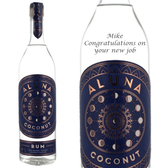 Personalised Aluna Coconut Rum 70cl