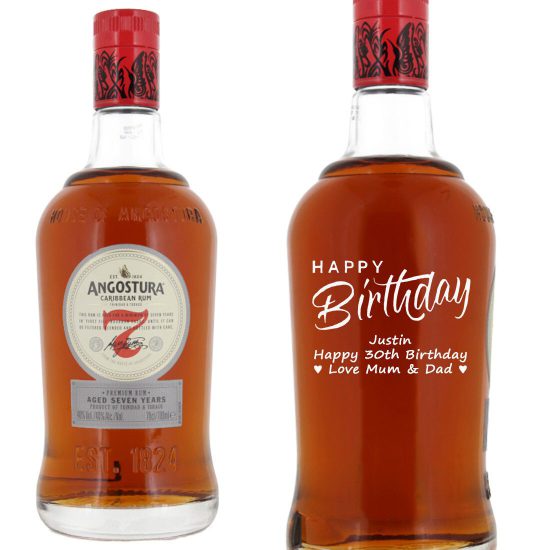 Personalised Angostura 7 Year Old Dark Rum 70cl