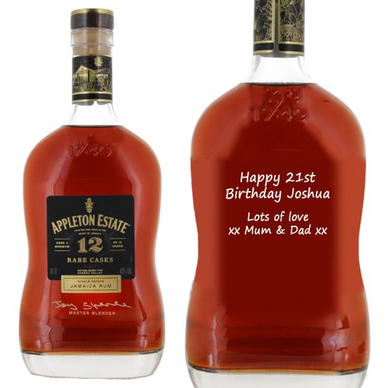 Personalised Appleton 12 Year Old Rum 70cl
