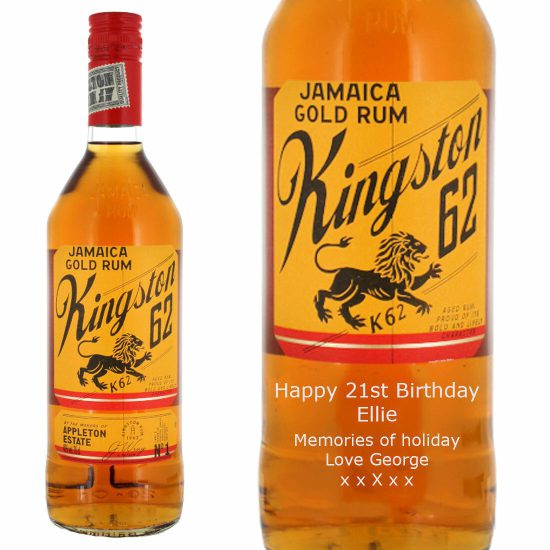 Personalised Kingston Jamaica Gold Rum 70cl