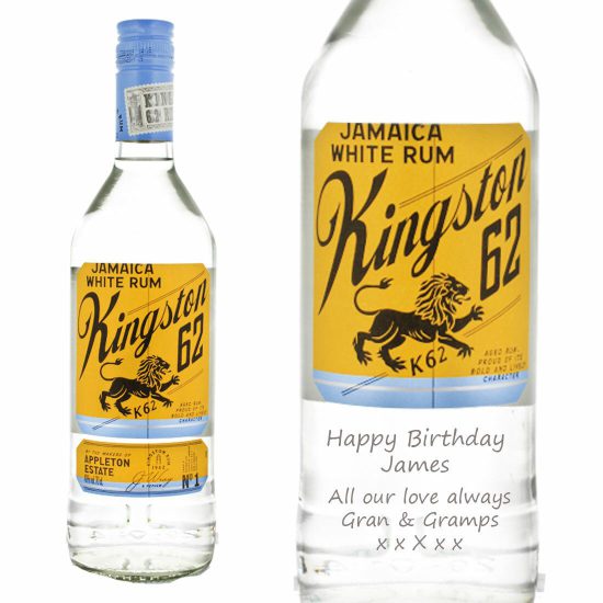 Personalised Kingston Jamaica White Rum 70cl