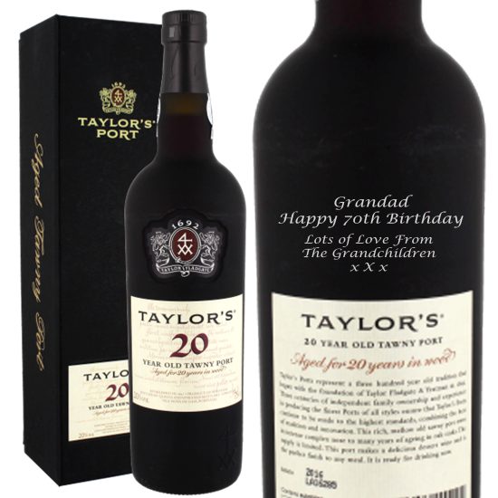 Personalised Taylor's 20 Year Old Tawny Port 75cl