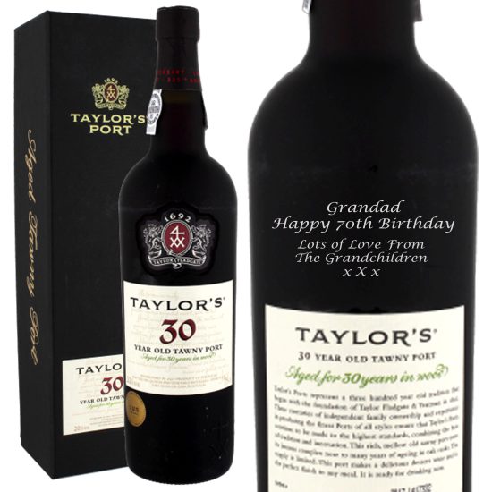 Personalised Taylor's 30 Year Old Tawny Port 75cl