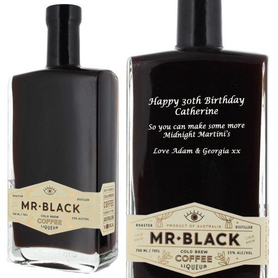 Personalised Mr Black Cold Brew Coffee Liqueur 70cl