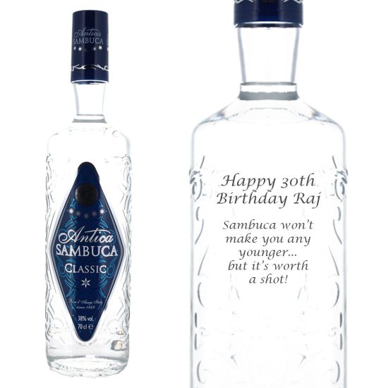 Personalised Antica Classic Sambuca 70cl