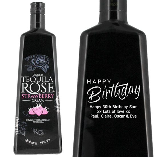 Personalised Tequila Rose Cream Liqueur 1 Litre