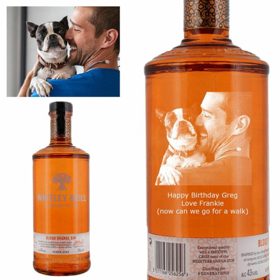 Photo Engraved Whitley Neill Blood Orange Gin 70cl