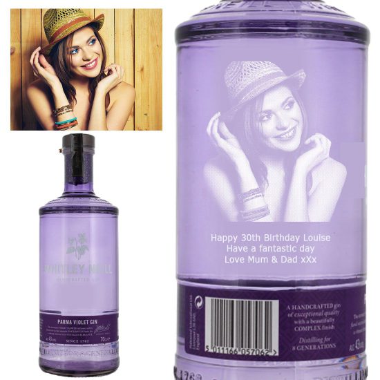 Photo Engraved Whitley Neill Parma Violet Gin 70cl