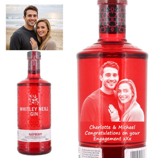 Photo Engraved Whitley Neill Raspberry Gin 70cl