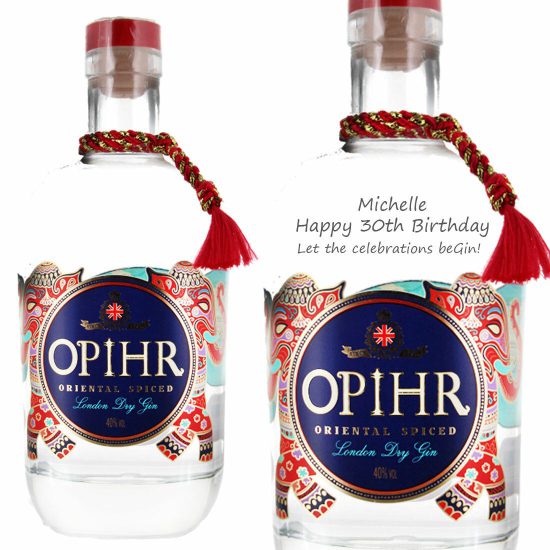 Personalised Opihr Oriental Spiced Gin 70cl