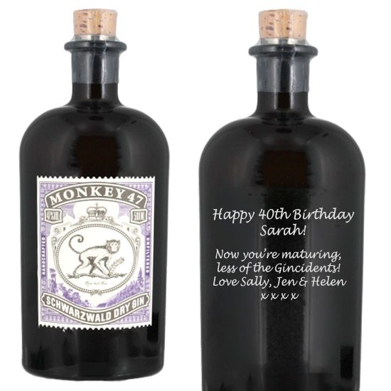 Personalised Monkey 47 Gin 50cl