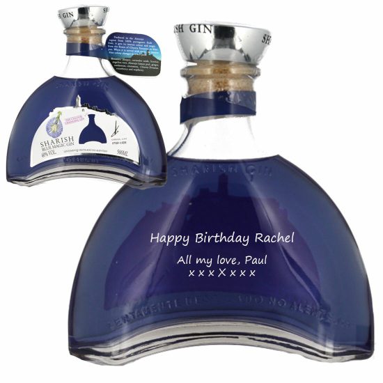 Personalised Sharish Blue Gin 50cl