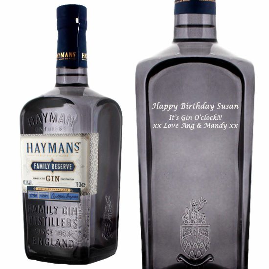 Personalised Hayman's Family Reserve Gin 70cl
