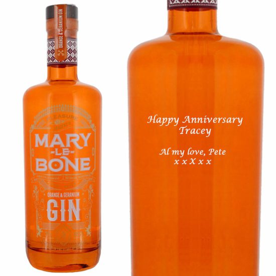 Personalised Marylebone Orange & Geranium Gin 70cl