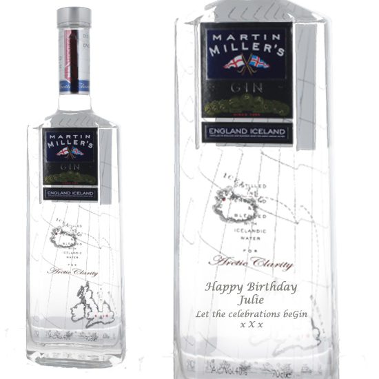 Personalised Martin Millers Gin 70cl