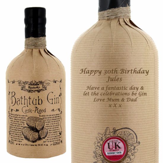 Personalised Bathtub Cask-Aged Gin 50cl
