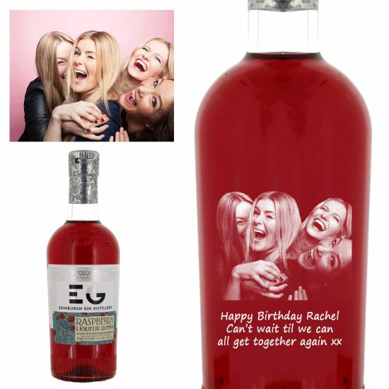 Photo Engraved Edinburgh Raspberry Gin Liqueur 50cl