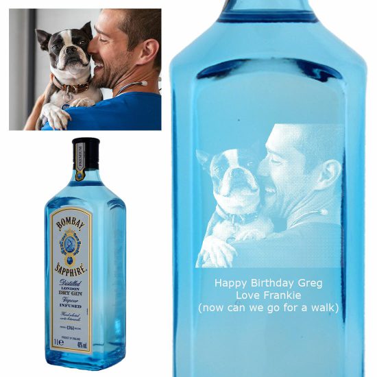 Photo Engraved Bombay Sapphire 100cl