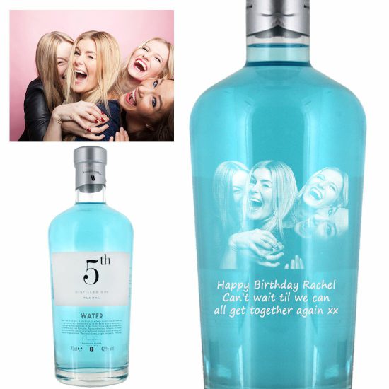Photo Engraved 5th Gin Water 70cl