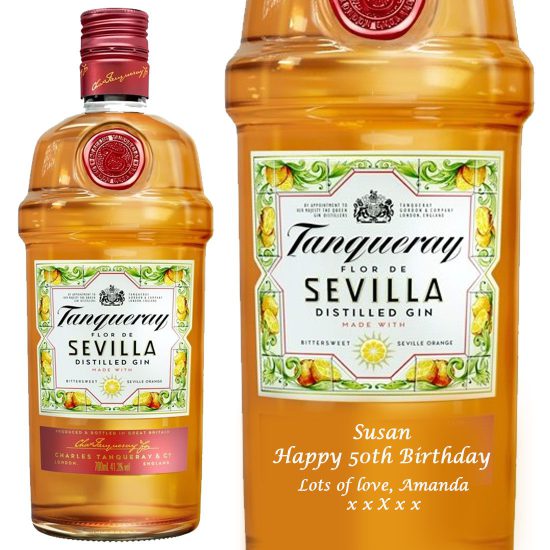Personalised Tanqueray Flor De Sevilla Gin 70cl